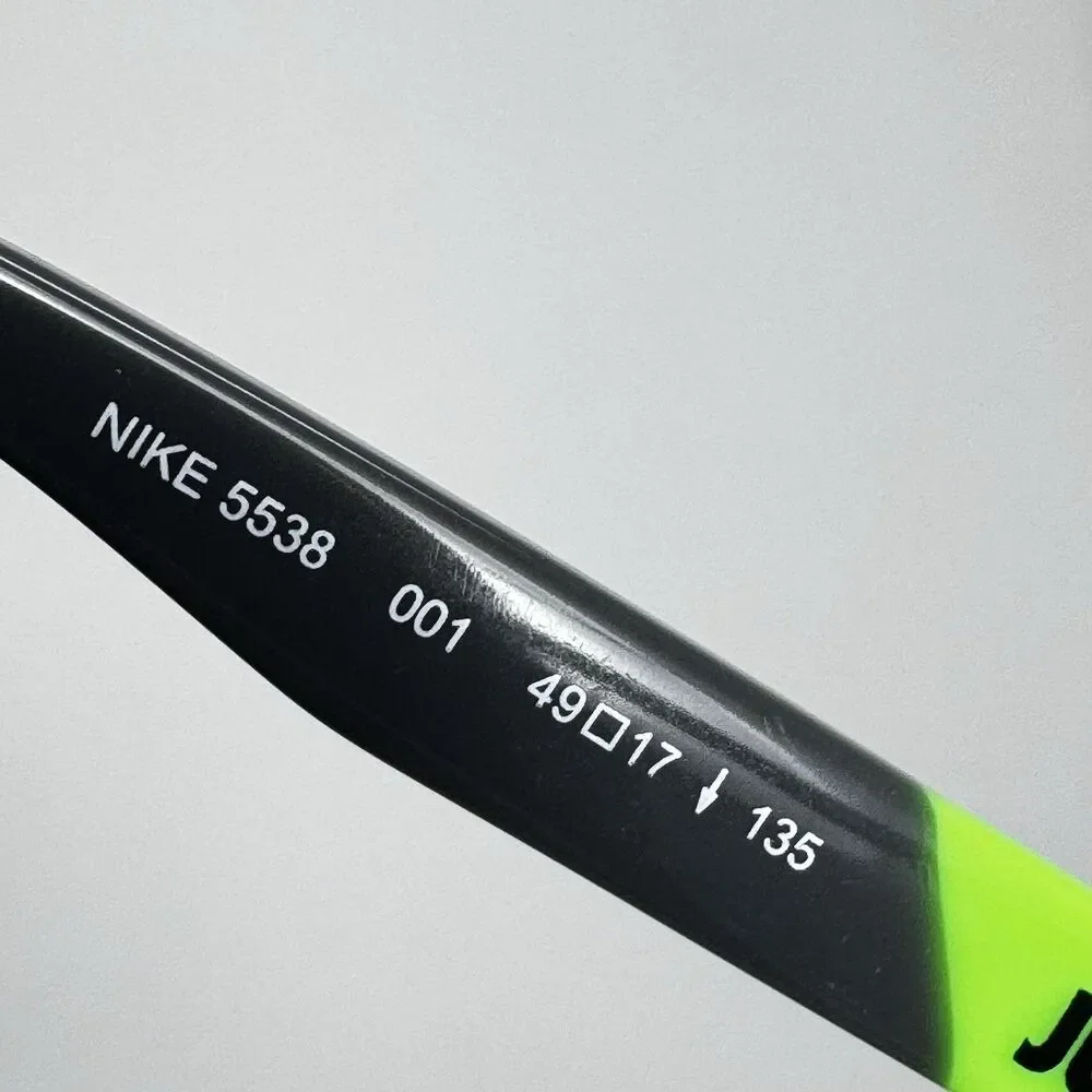 Nike 5538 001 Black Volt Eyeglass Frames 49-17-135